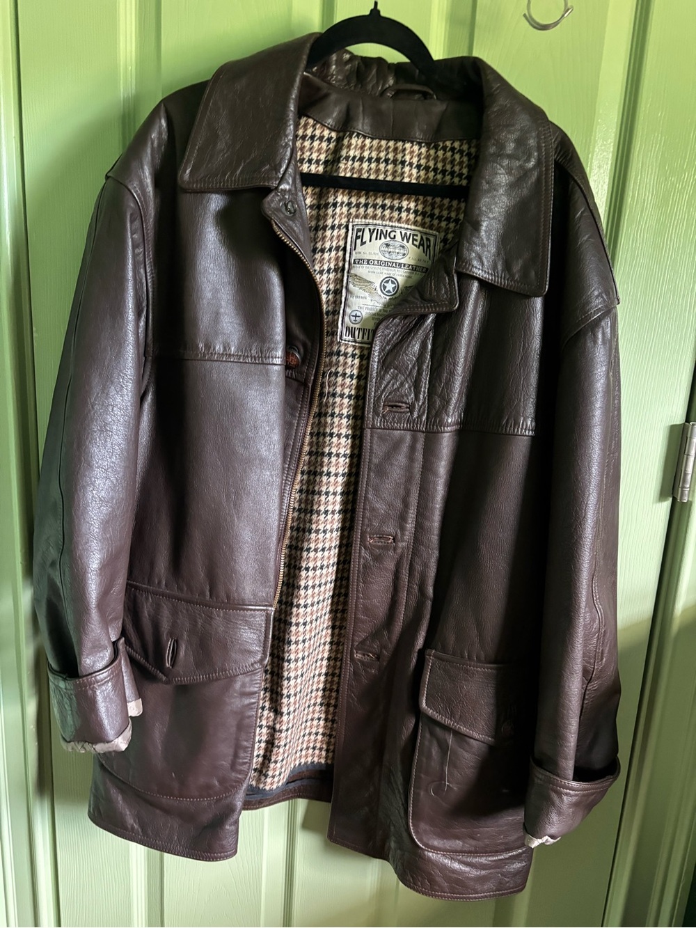 Men’s Dark Brown Leather Bomber Jacket